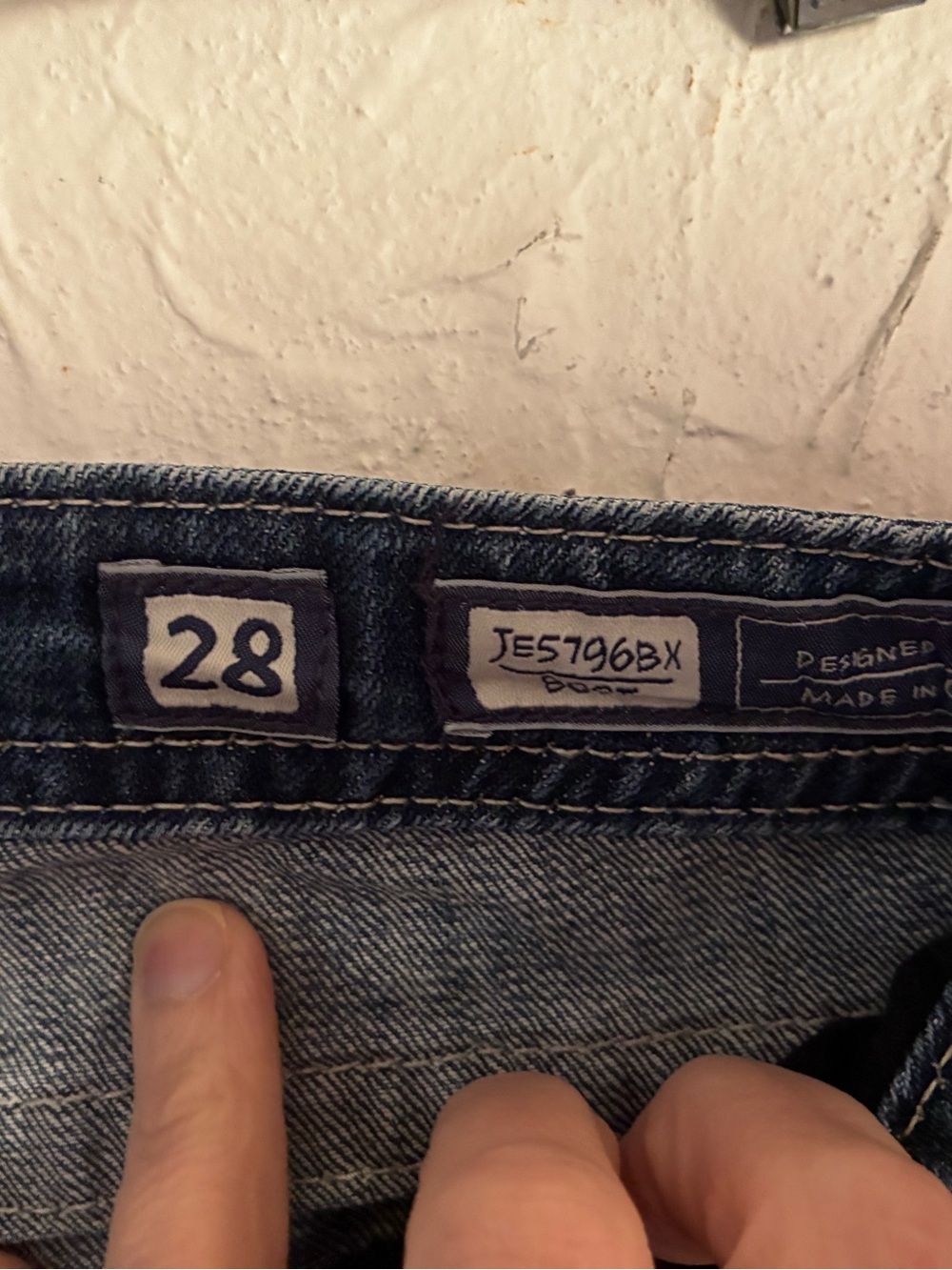 Miss Me Dark Blue boot cut Jeans with Embroidered Back Pockets 28L - Picture 6 of 11